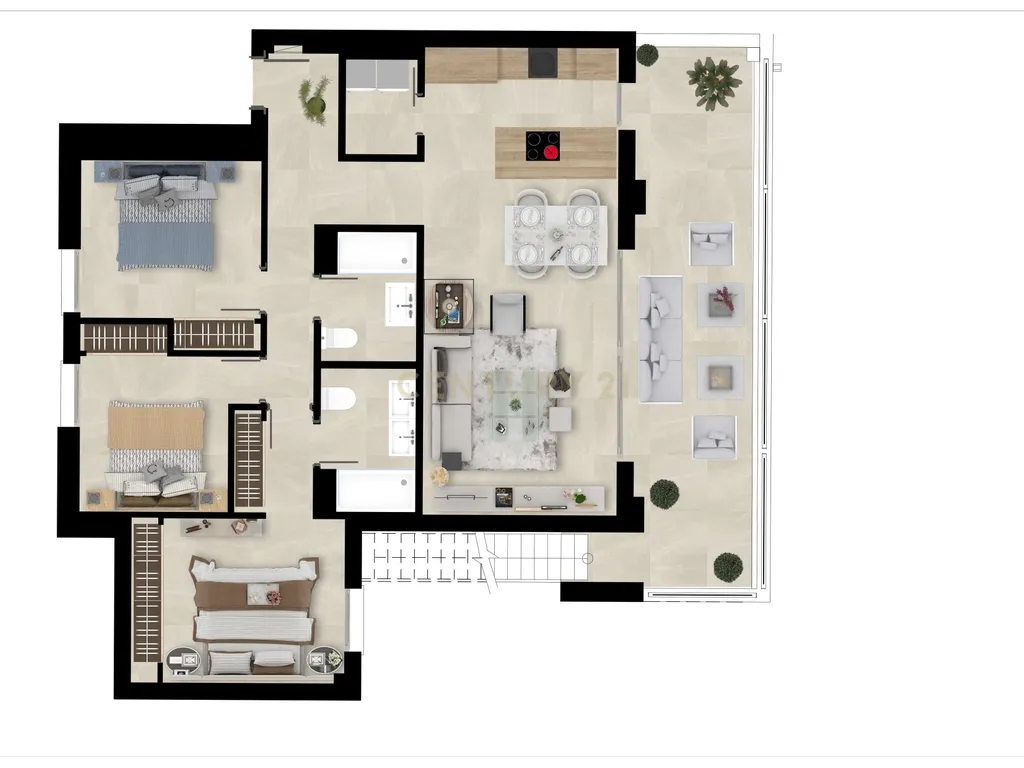 Apartamentos Modernos com Vistas Panorâmicas para o Golf em Solana Village - Image 28